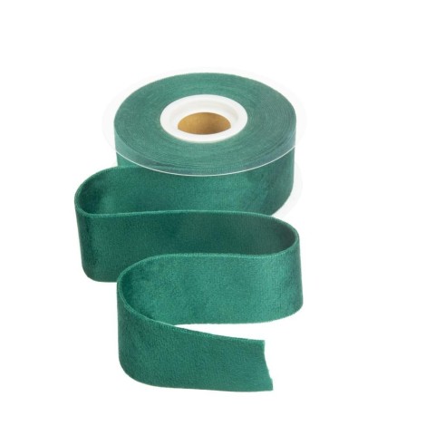 NASTRO VELLUTO DOPPIO MM40 X 7MT VERDE SCURO